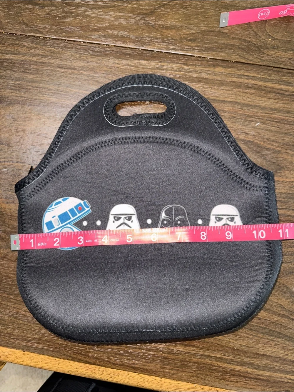 Star Wars Kids Black Neoprene Lunch Bag with Droid and Stormtrooper Design